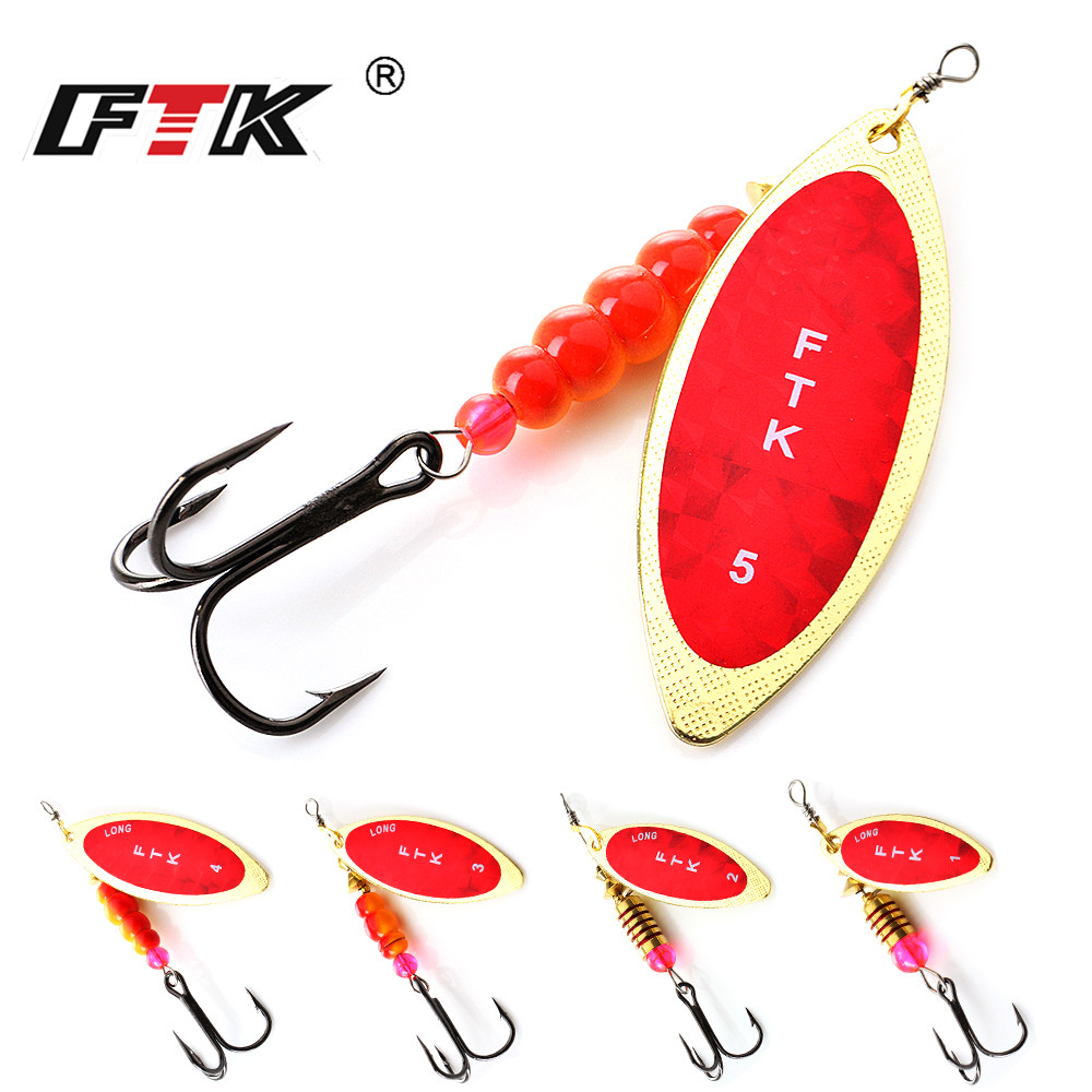 Fishing Lure Swimbait - FTK 스피너 미끼 4G/7G/12G/18G/30G 스푼은 트레블
