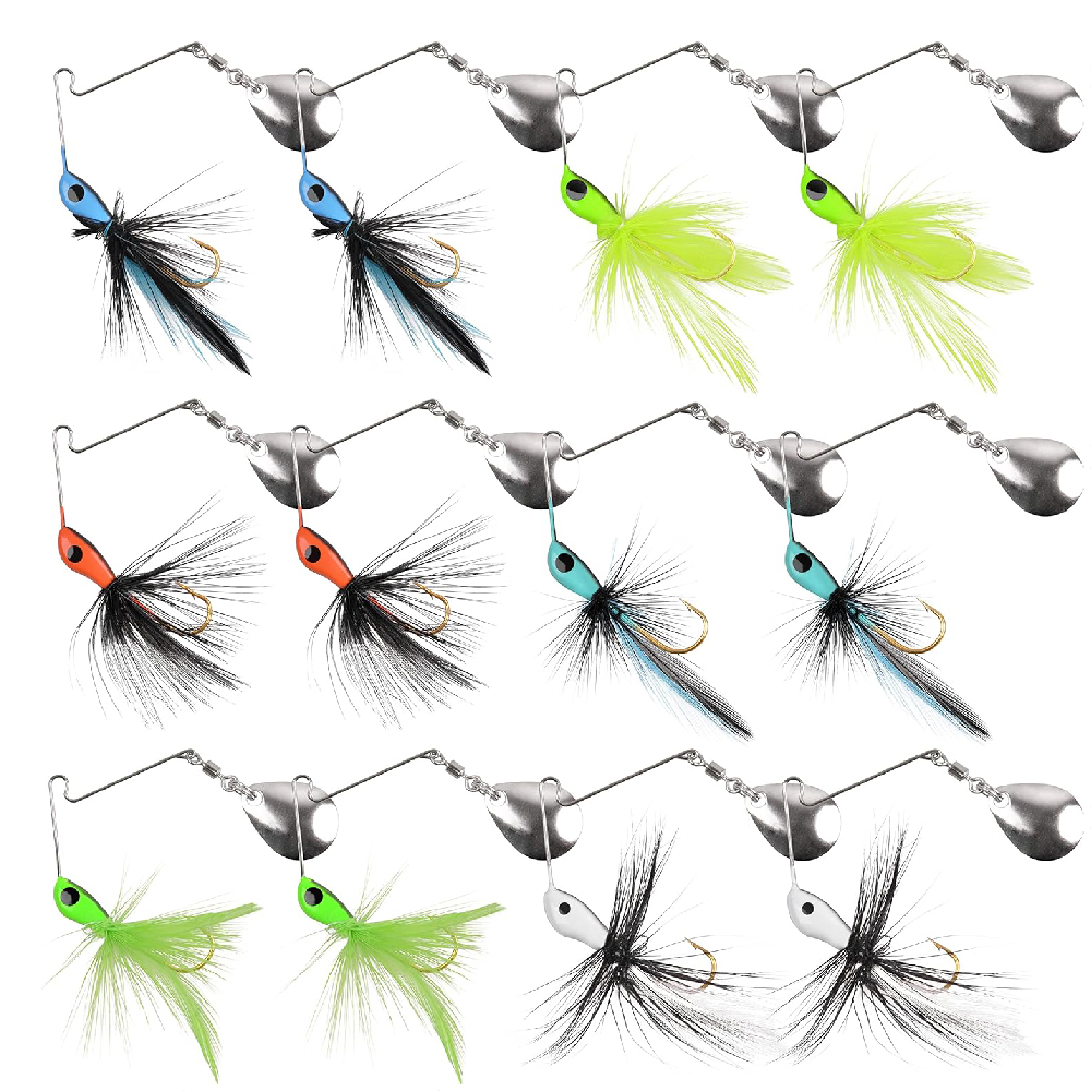 6개/12개 스피너 베이트 배스 낚시 루어 메탈 지그  - Fishing Lure Spinner 리뷰 및 가격