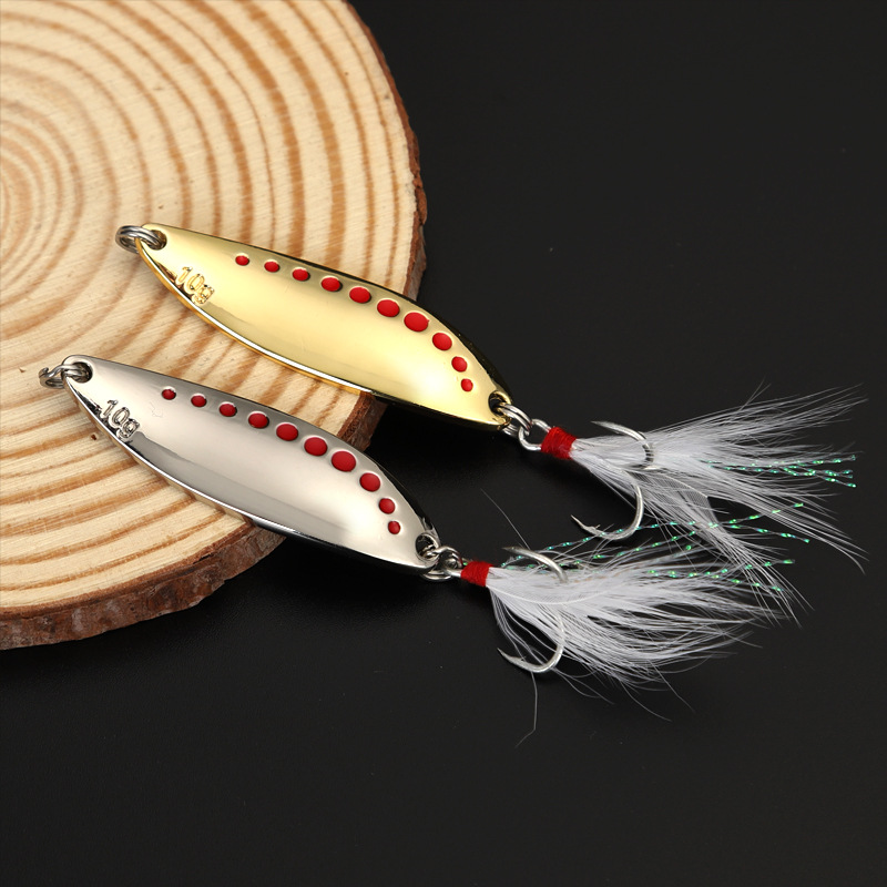 1pcs 5g-20gMetal 스피너 스푼 깃털 후크  - Fishing Lure Spinner 리뷰 및 가격
