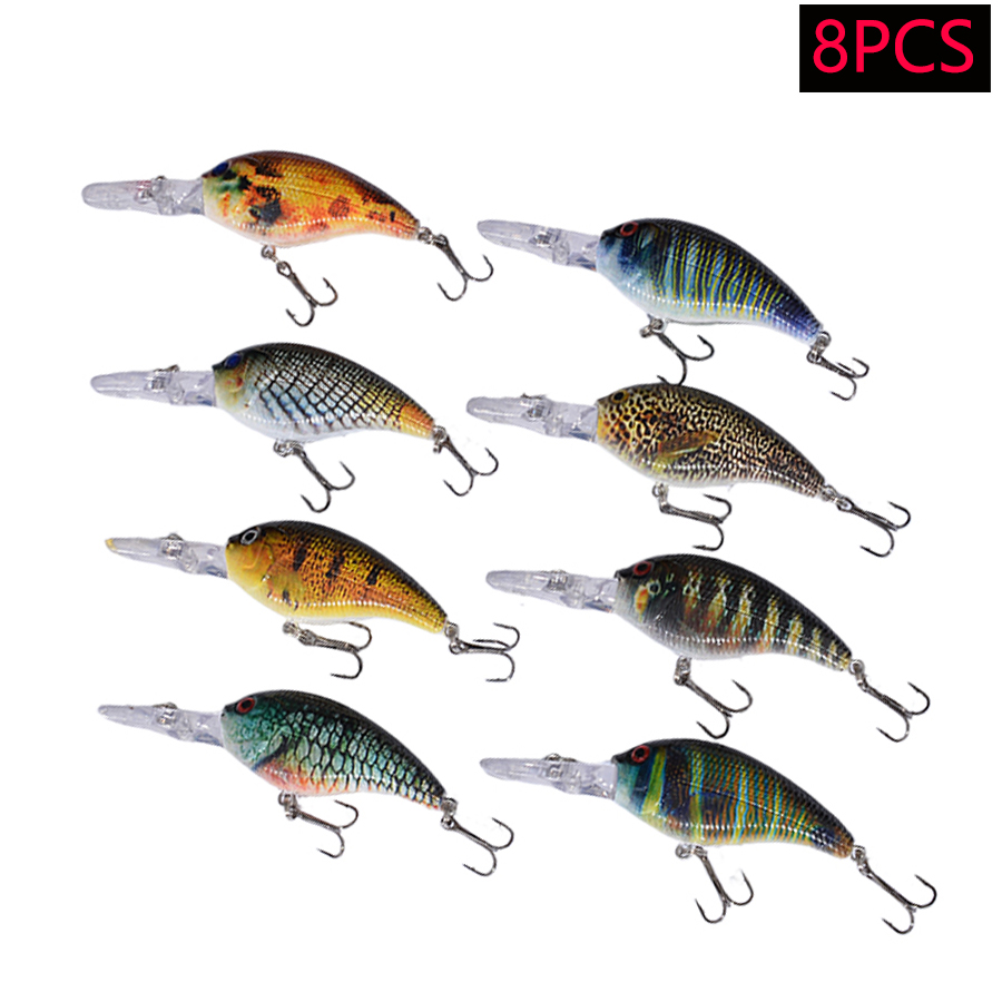 8개입 저크베이트 미노우 ABS 하드베이트 인조 워블러 - Fishing Lure Crankbait 리뷰 및 가격