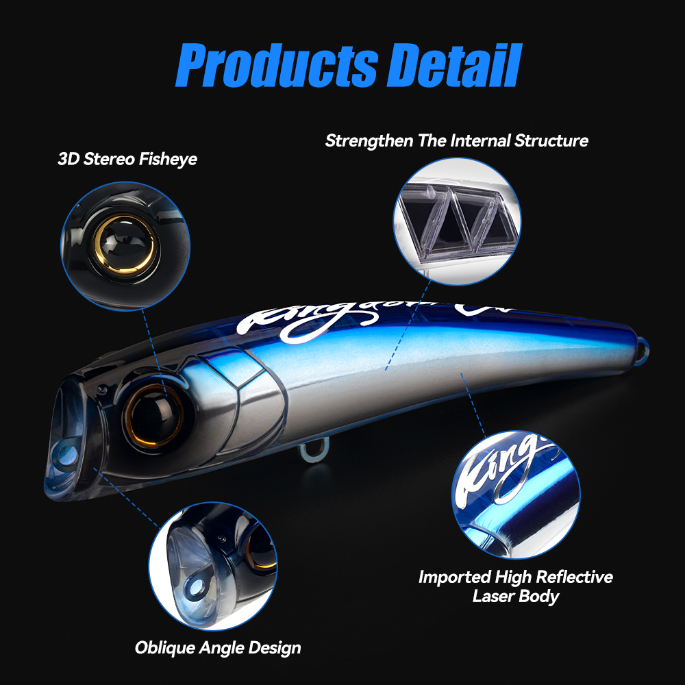 KINGDOM GT 탑워터 팝퍼 루어 120mm 27g - Fishing Lure Popper 리뷰 및 가격